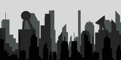 illustration vector graphic of urban city with skyscrapers