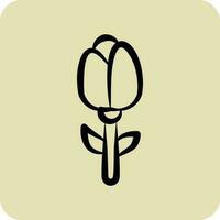 Icon Rose. related to Decoration symbol. hand drawn style. simple design editable. simple illustration vector