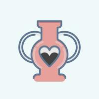 Icon Vase 2. related to Decoration symbol. doodle style. simple design editable. simple illustration vector
