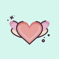 Icon Heart. related to Decoration symbol. MBE style. simple design editable. simple illustration vector