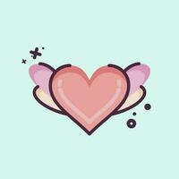 Icon Heart. related to Decoration symbol. MBE style. simple design editable. simple illustration vector