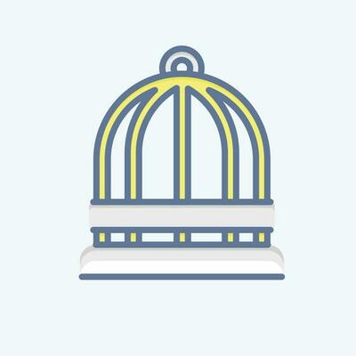 Icon Bird Cage. related to Decoration symbol. doodle style. simple design editable. simple illustration