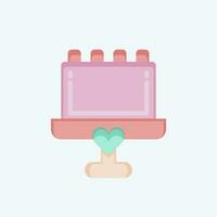 Icon Cake. related to Decoration symbol. flat style. simple design editable. simple illustration vector