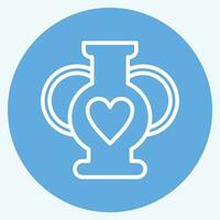 Icon Vase 2. related to Decoration symbol. blue eyes style. simple design editable. simple illustration vector