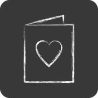 Icon Wedding Invitation. related to Decoration symbol. chalk Style. simple design editable. simple illustration vector