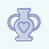 Icon Vase 2. related to Decoration symbol. two tone style. simple design editable. simple illustration vector