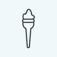 Icon Torch. related to Decoration symbol. line style. simple design editable. simple illustration vector