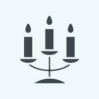 Icon Candelabra. related to Decoration symbol. glyph style. simple design editable. simple illustration vector