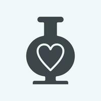 Icon Vase. related to Decoration symbol. glyph style. simple design editable. simple illustration vector