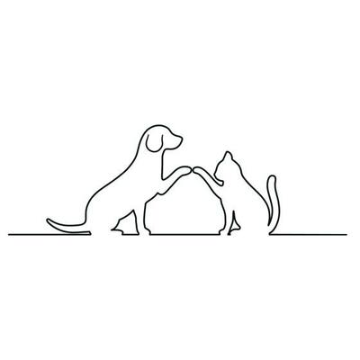 Dog And Cat Outline Vector Art Icons and Graphics for Free Download