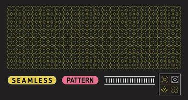 Editable Geometric flower shape Seamless pattern with 3 Free Repeatable patterns