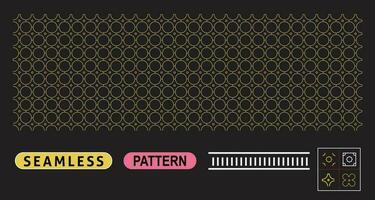 Editable Circular Geometric shape Seamless pattern with 3 Free Repeatable pattern