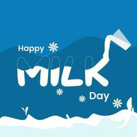 feliz dia de la leche vector