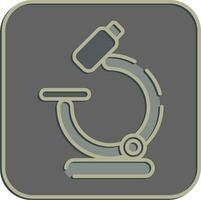 Icon microscope. School and education elements. Icons in embossed style. Good for prints, posters, logo, advertisement, infographics, etc. vector