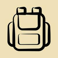 Icon bag. School and education elements. Icons in hand drawn style. Good for prints, posters, logo, advertisement, infographics, etc. vector