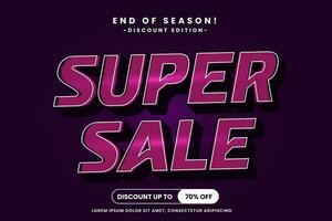 Super Big Sale big promo text effect vector