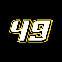 Vector Sport Racing Number Template