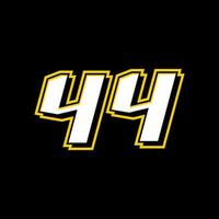 Vector Sport Racing Number Template