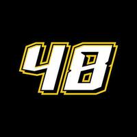 Vector Sport Racing Number Template