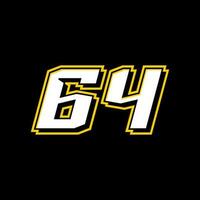 Vector Sport Racing Number Template