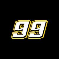 Vector Sport Racing Number Template