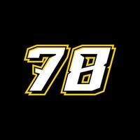 Vector Sport Racing Number Template