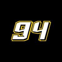 Vector Sport Racing Number Template