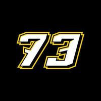 Vector Sport Racing Number Template