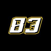 Vector Sport Racing Number Template