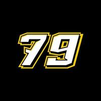 Vector Sport Racing Number Template