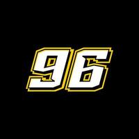 Vector Sport Racing Number Template