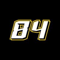 Vector Sport Racing Number Template