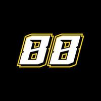 Vector Sport Racing Number Template