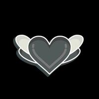 Icon Heart. related to Decoration symbol. glossy style. simple design editable. simple illustration vector