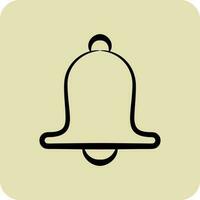 Icon Bell. related to Decoration symbol. hand drawn style. simple design editable. simple illustration vector