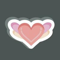 Sticker Heart. related to Decoration symbol. simple design editable. simple illustration vector