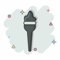 Icon Torch. related to Decoration symbol. comic style. simple design editable. simple illustration vector