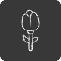 Icon Rose. related to Decoration symbol. chalk Style. simple design editable. simple illustration vector