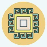 Icon Pattern. related to Decoration symbol. color mate style. simple design editable. simple illustration vector