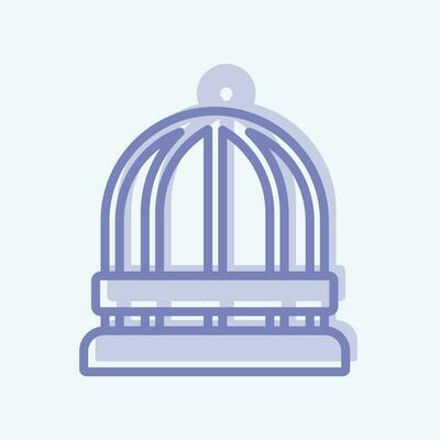 Icon Bird Cage. related to Decoration symbol. two tone style. simple design editable. simple illustration