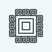 Icon Pattern. related to Decoration symbol. line style. simple design editable. simple illustration vector