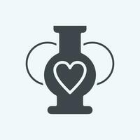 Icon Vase 2. related to Decoration symbol. glyph style. simple design editable. simple illustration vector