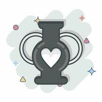 Icon Vase 2. related to Decoration symbol. comic style. simple design editable. simple illustration vector