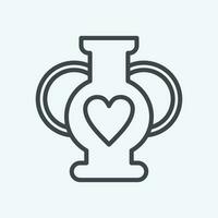 Icon Vase 2. related to Decoration symbol. line style. simple design editable. simple illustration vector