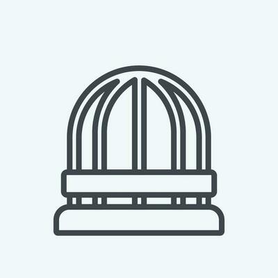 Icon Bird Cage. related to Decoration symbol. line style. simple design editable. simple illustration