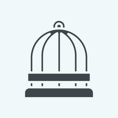 Icon Bird Cage. related to Decoration symbol. glyph style. simple design editable. simple illustration