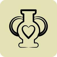 Icon Vase 2. related to Decoration symbol. hand drawn style. simple design editable. simple illustration vector