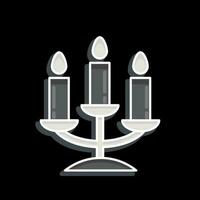 Icon Candelabra. related to Decoration symbol. glossy style. simple design editable. simple illustration vector
