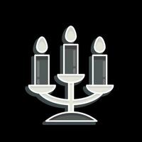 Icon Candelabra. related to Decoration symbol. glossy style. simple design editable. simple illustration vector