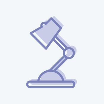 Icon Desk Lamp. related to Decoration symbol. two tone style. simple design editable. simple illustration vector